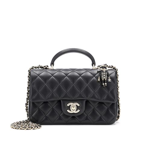 chanel lambskin quilted mini rectangular flap|chanel flap bag top handle.